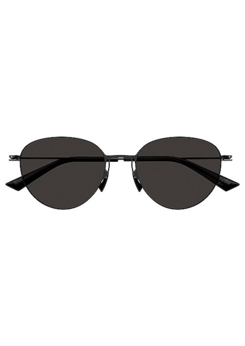 Bottega Veneta Thin Triangle Round Sunglasses