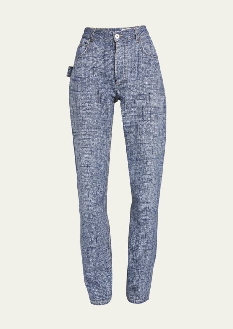 Bottega Veneta Mid-Rise Straight-Leg Denim Trousers