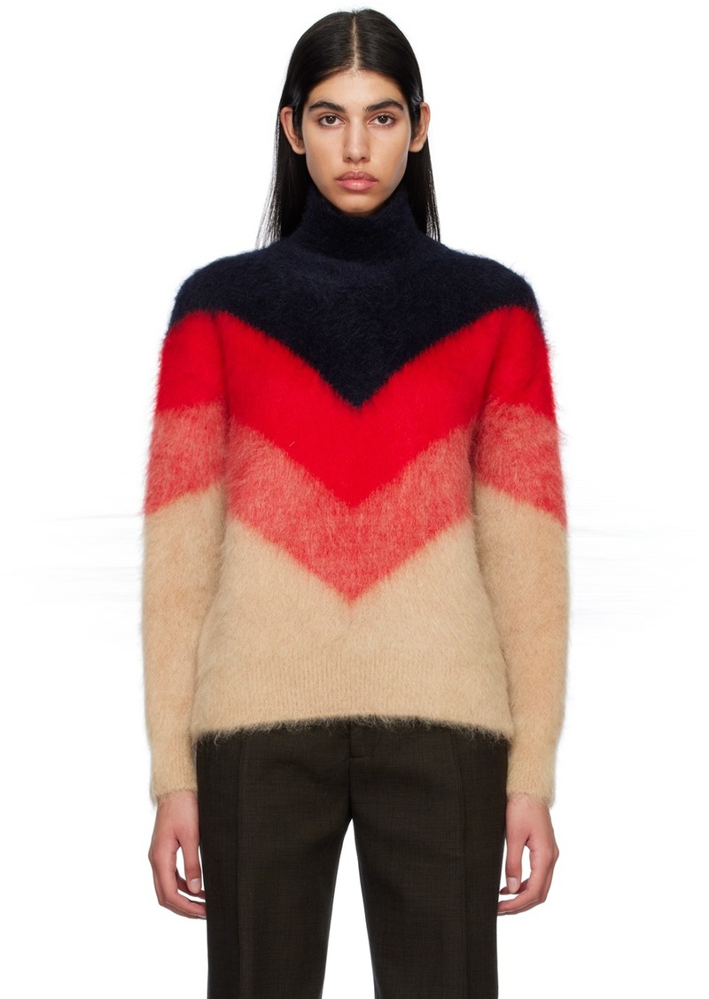 Bottega Veneta Multicolor Chevron Turtleneck