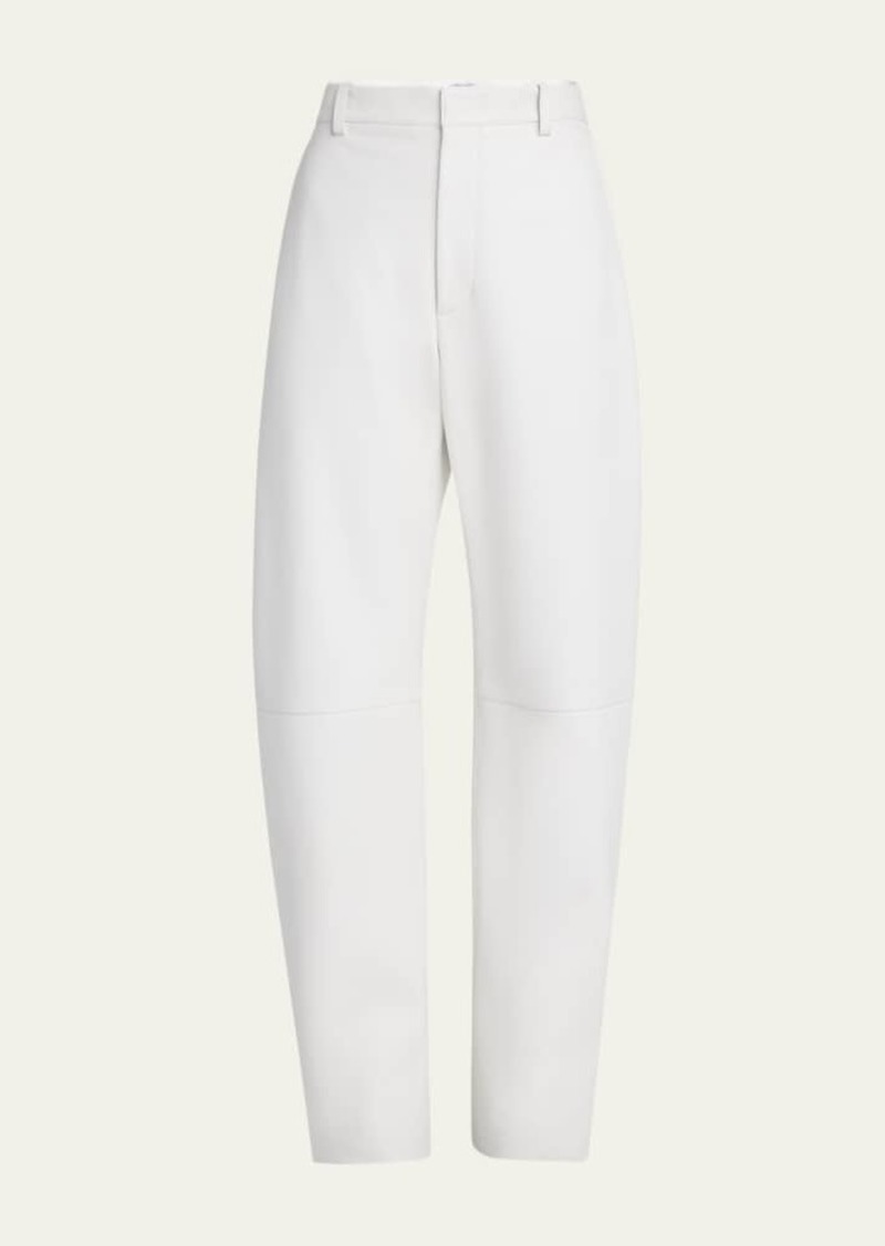 Bottega Veneta Napa Leather Rounded Leg Trousers