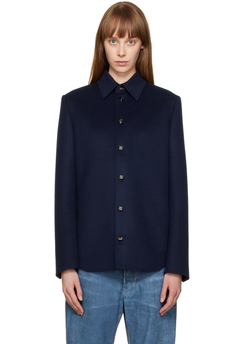 Bottega Veneta Navy Buttoned Jacket