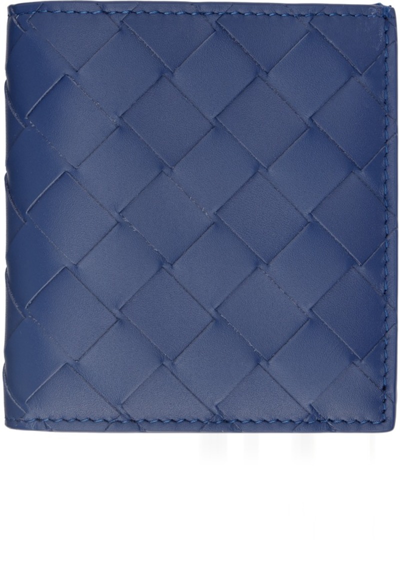 Bottega Veneta Navy Slim Bifold Wallet