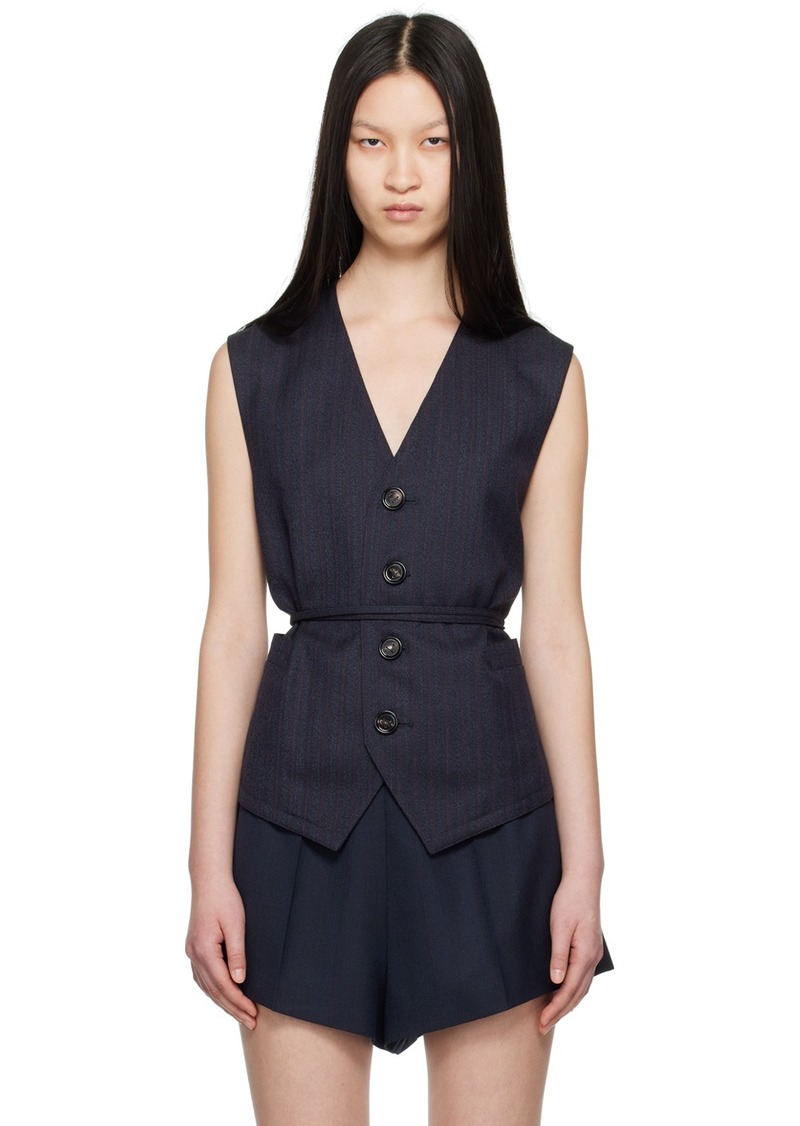 Bottega Veneta Navy Striped Vest