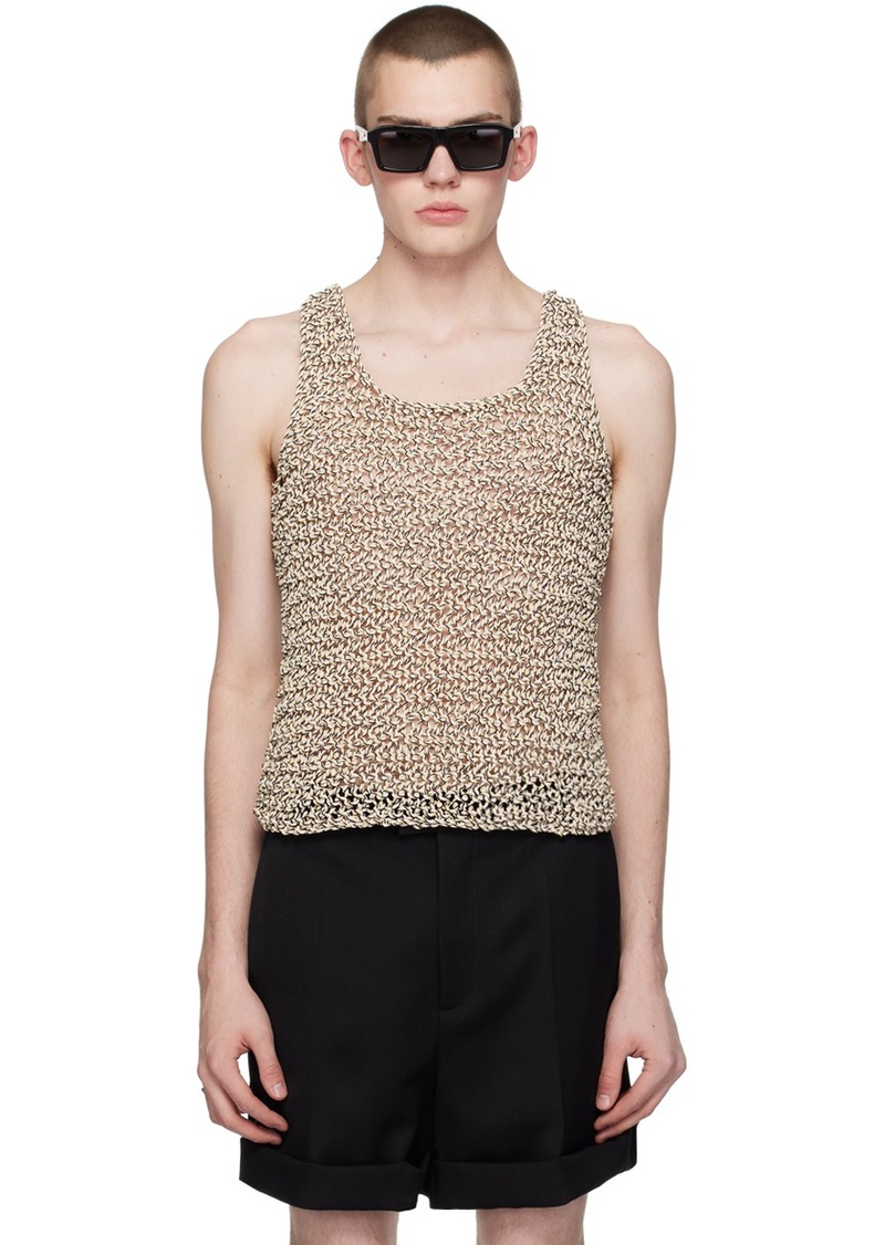 Bottega Veneta Off-White & Navy Sailor Tank Top