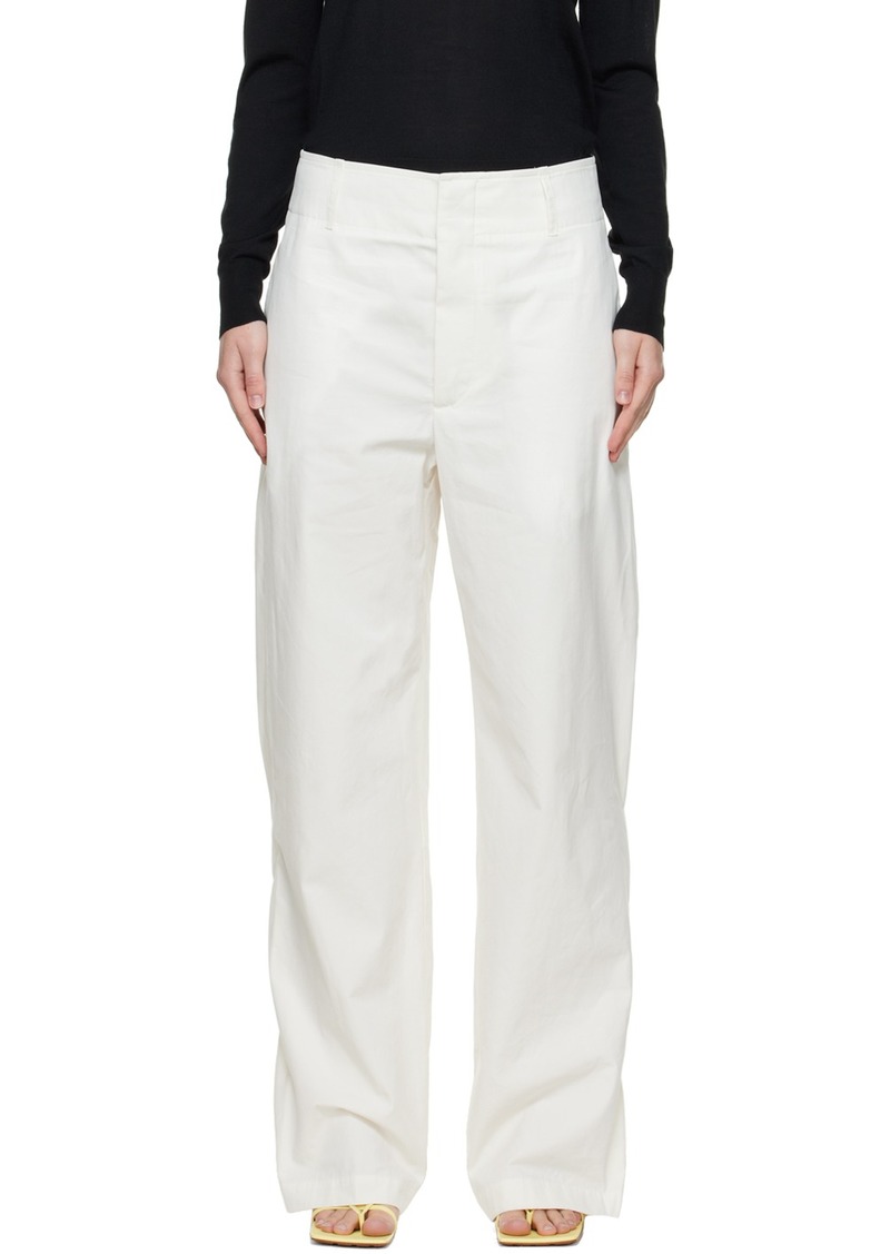 Bottega Veneta Off-White Compact Trousers