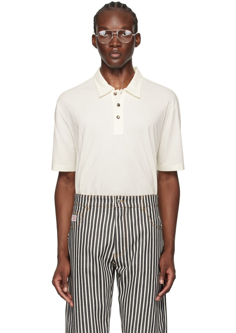 Bottega Veneta Off-White Light Polo