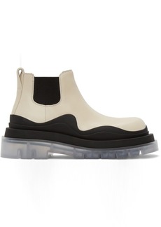 Bottega Veneta Off-White Low 'The Tire' Chelsea Boots