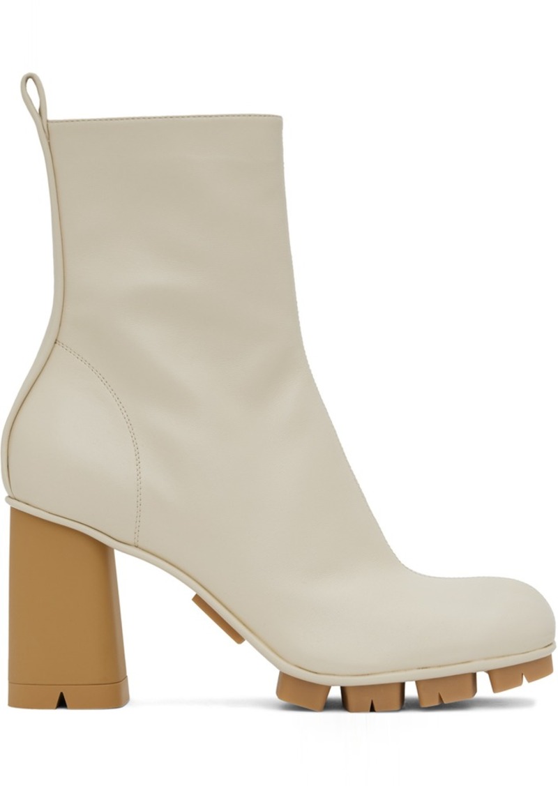 Bottega Veneta Off-White Shore Ankle Boots