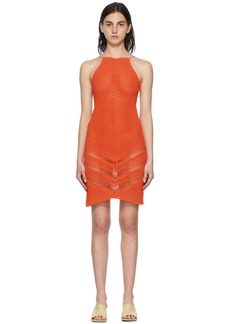 Bottega Veneta Orange Cotton Mini Dress