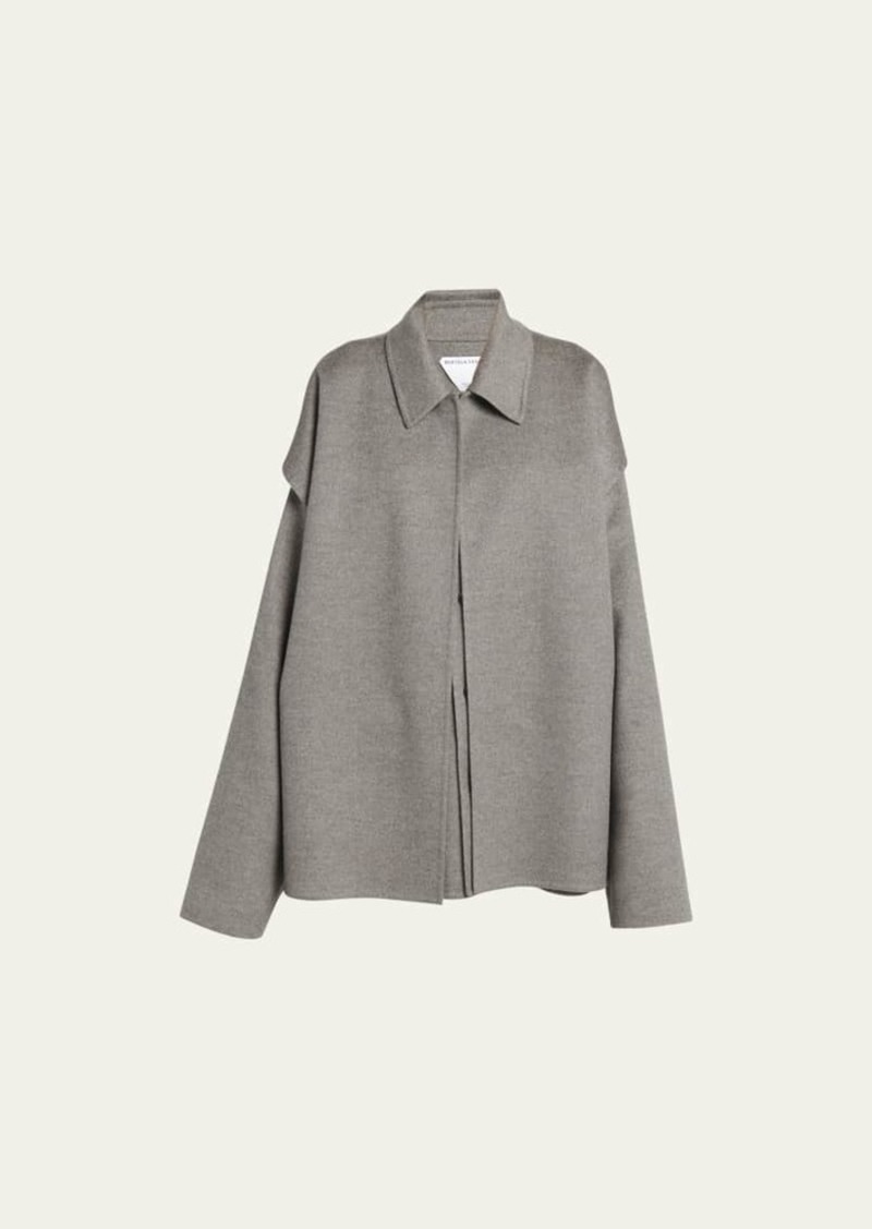 Bottega Veneta Oversized Light Double Wool Cashmere Jacket