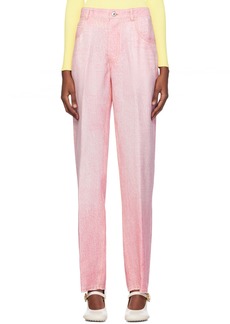 Bottega Veneta Pink & White Printed Trousers