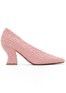 Bottega Veneta Pink Bouclé Almond Pumps