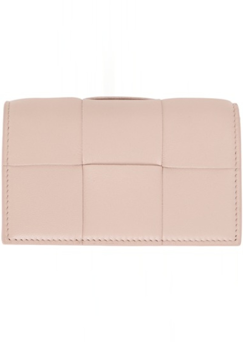 Bottega Veneta Pink Cassette Business Card Case