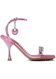 Bottega Veneta Pink Dot Heeled Sandals