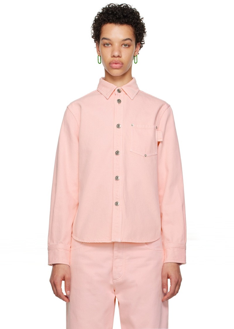 Bottega Veneta Pink Patch Pocket Denim Shirt