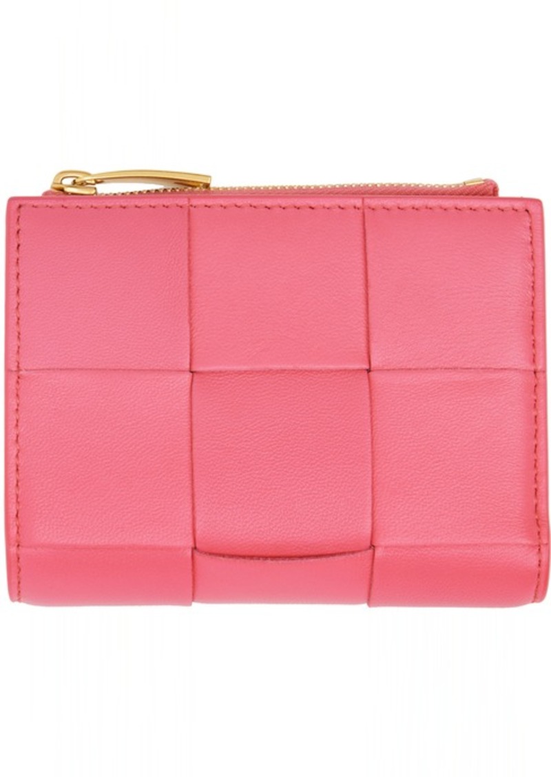 Bottega Veneta Pink Small Zip Wallet