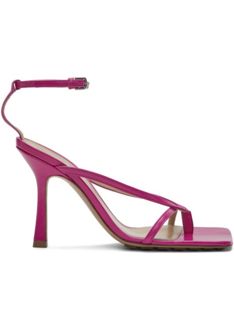 Bottega Veneta Pink Stretch Heeled Sandals