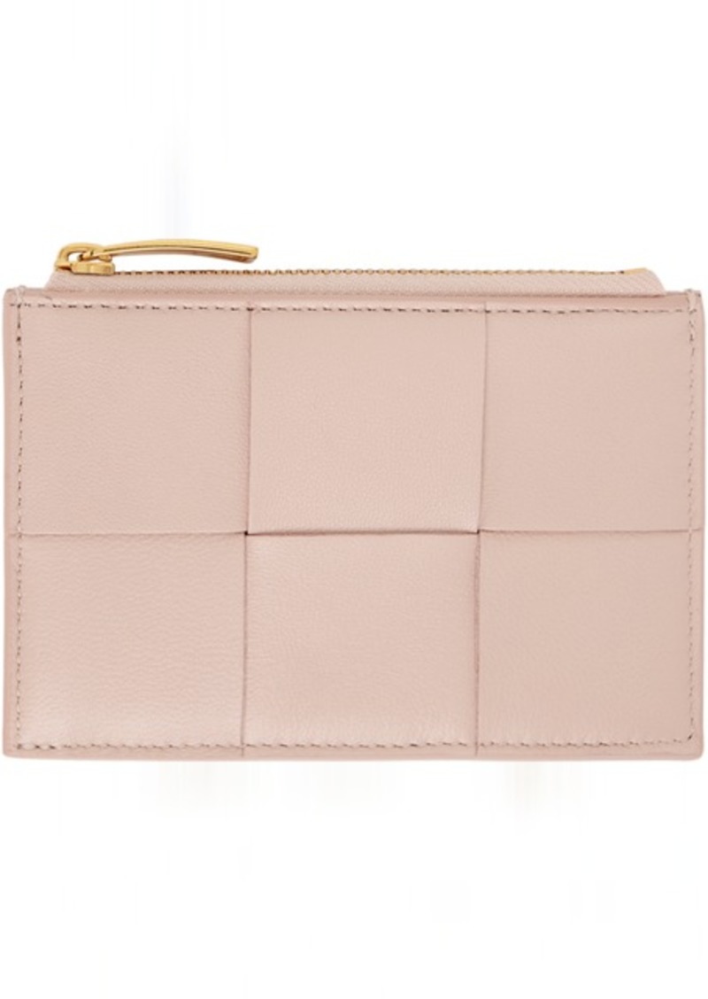 Bottega Veneta Pink Zipped Card Holder