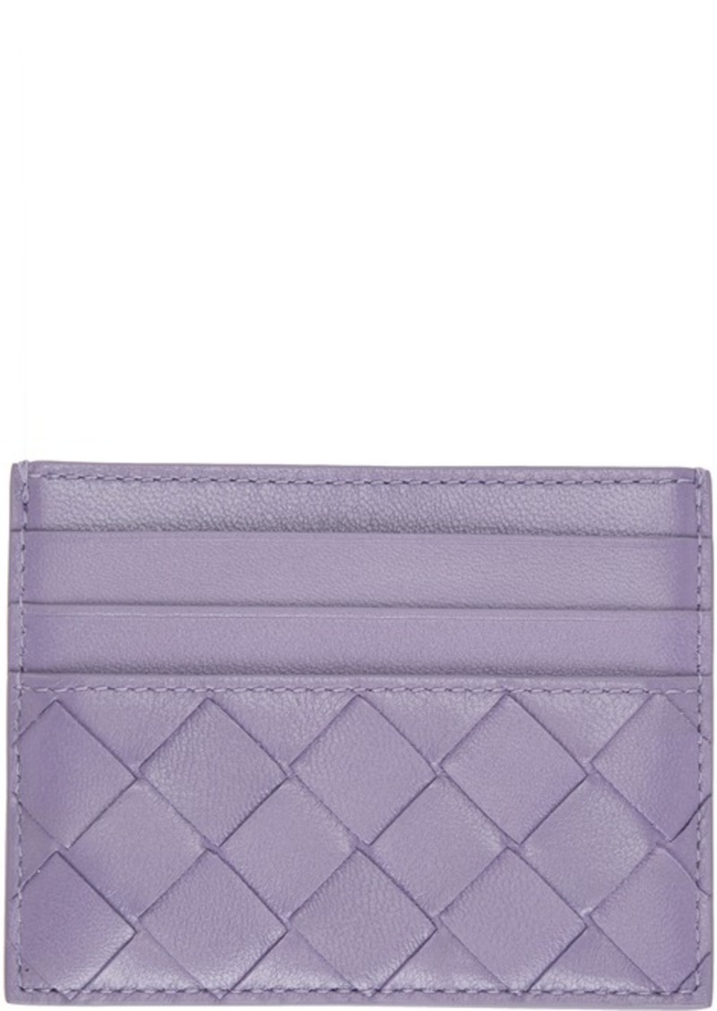 Bottega Veneta Purple Intrecciato Card Holder