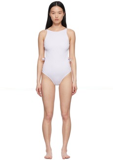 Bottega Veneta Purple Nylon One-Piece Swimsuit