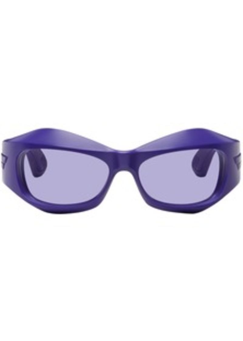 Bottega Veneta Purple Oval Sunglasses