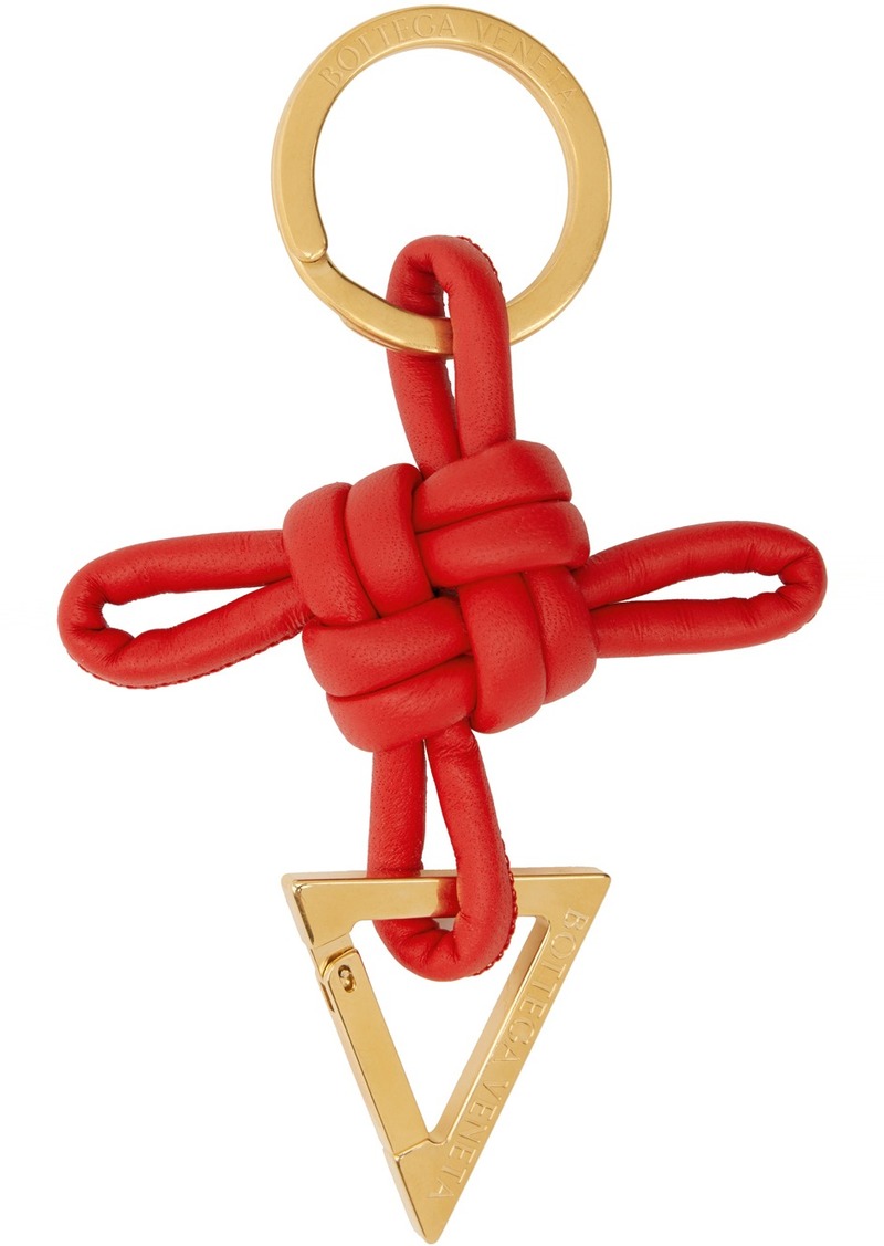 Bottega Veneta Red Triangle Key Ring