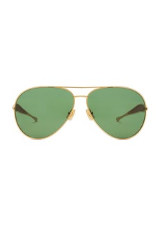 Bottega Veneta Sardine Aviator Sunglasses