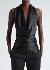 Bottega Veneta Satin Twill Halter Top