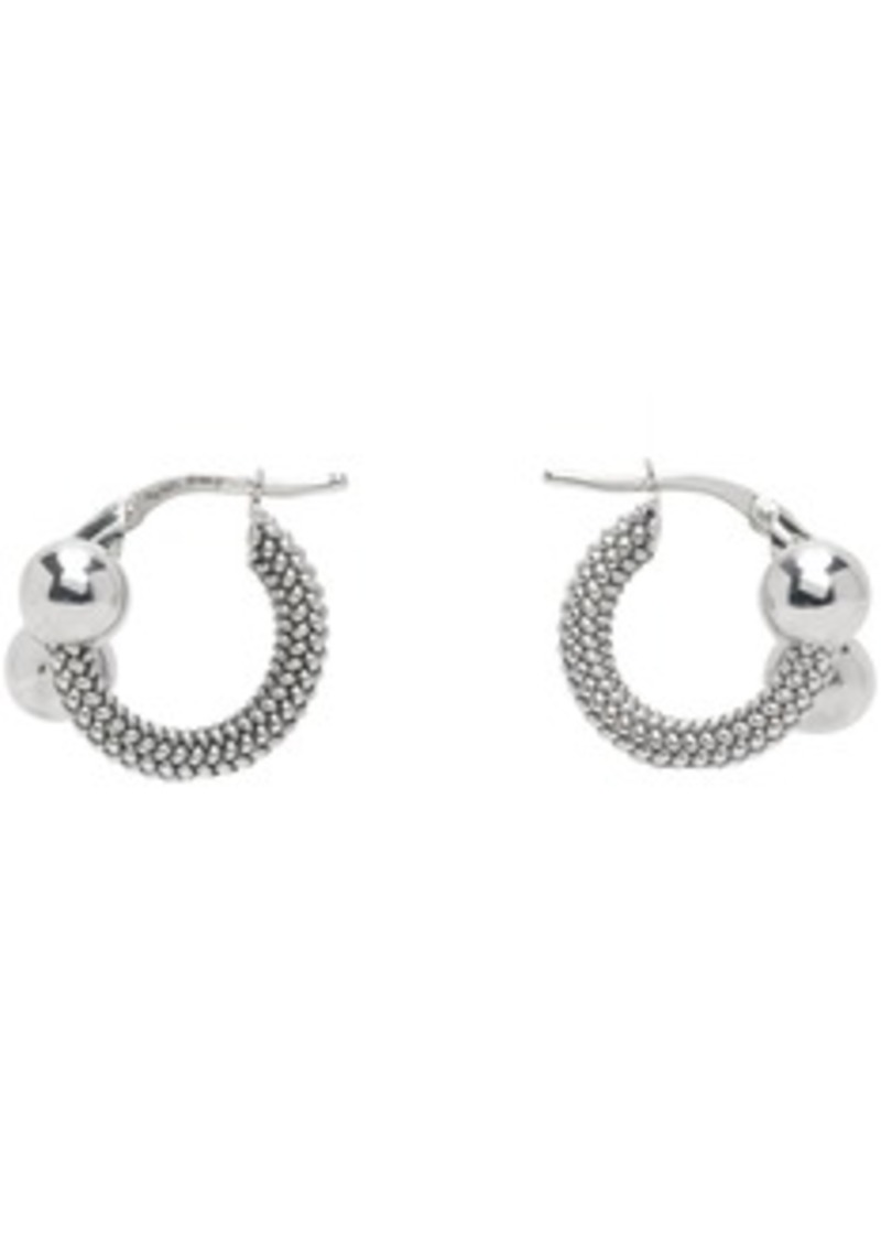 Bottega Veneta Silver Intreccio Earrings