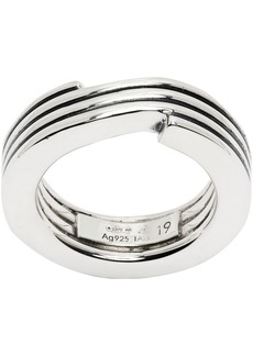 Bottega Veneta Silver Key Chain Ring