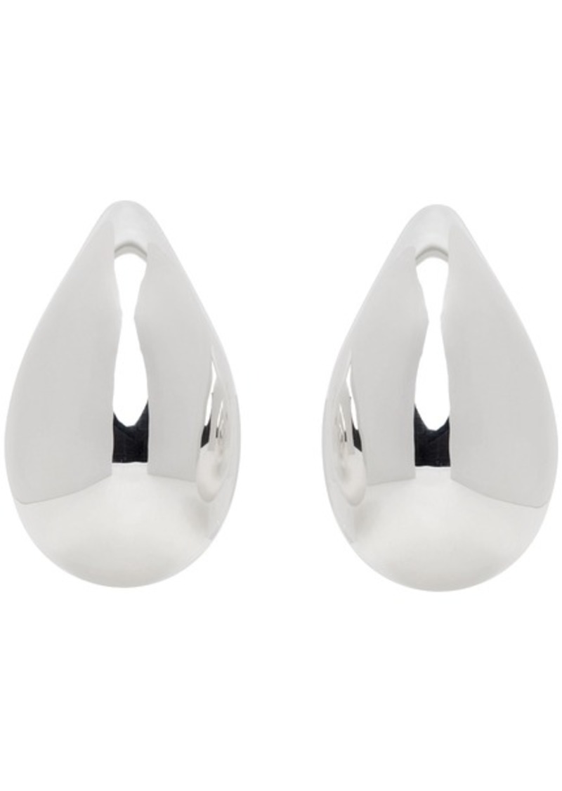 Bottega Veneta Silver Large Drop Earrings