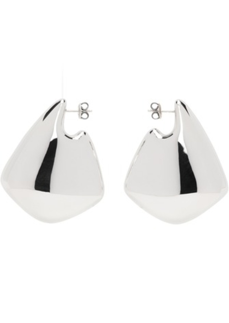 Bottega Veneta Silver Large Fin Earrings