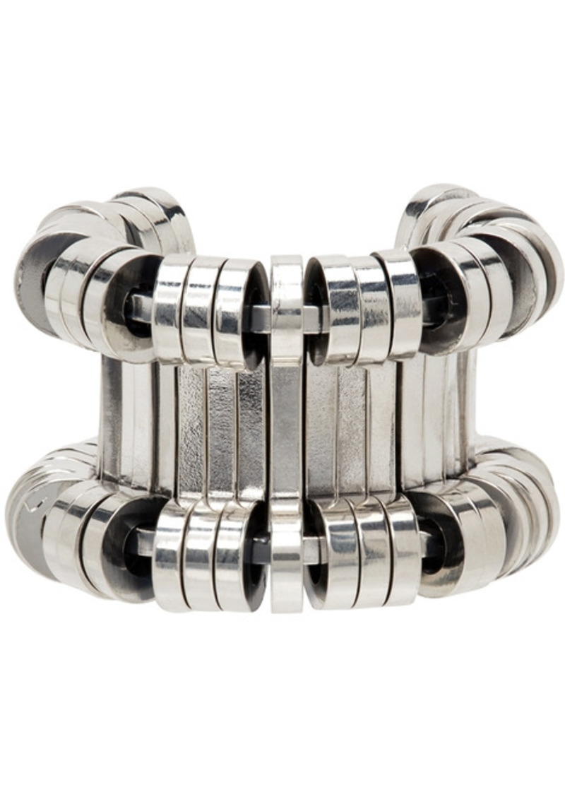 Bottega Veneta Silver Staple Ring