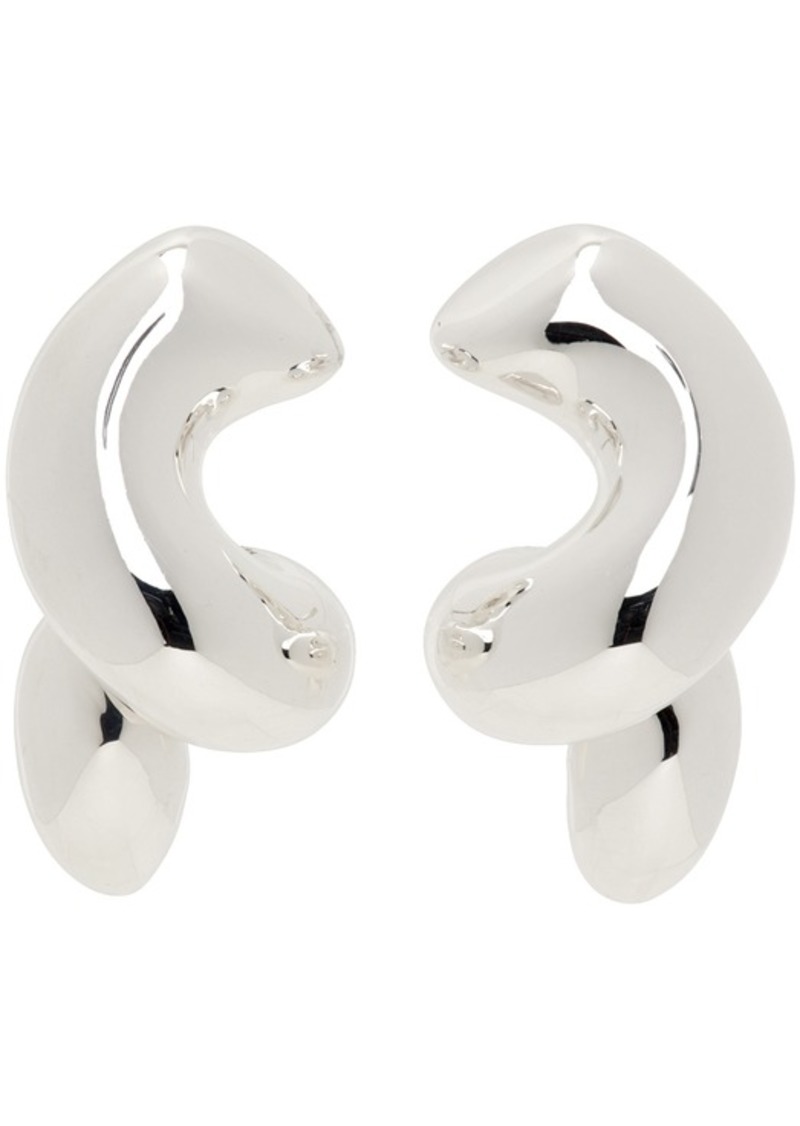 Bottega Veneta Silver Twist Earrings