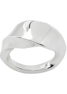 Bottega Veneta Silver Twist Ring