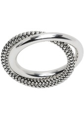 Bottega Veneta Silver Twist Ring