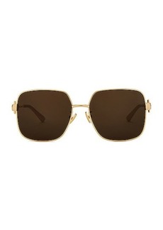 Bottega Veneta Square Metal Sunglasses