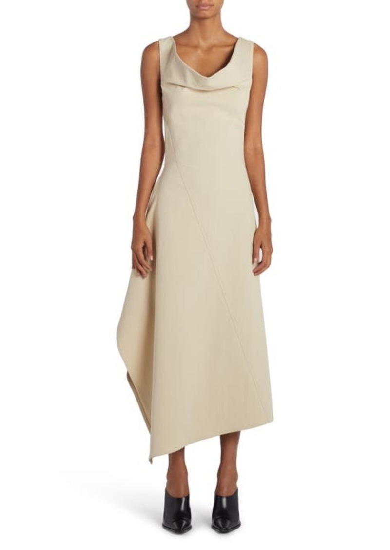 Bottega Veneta Stretch Cotton Blend Asymmetric Dress