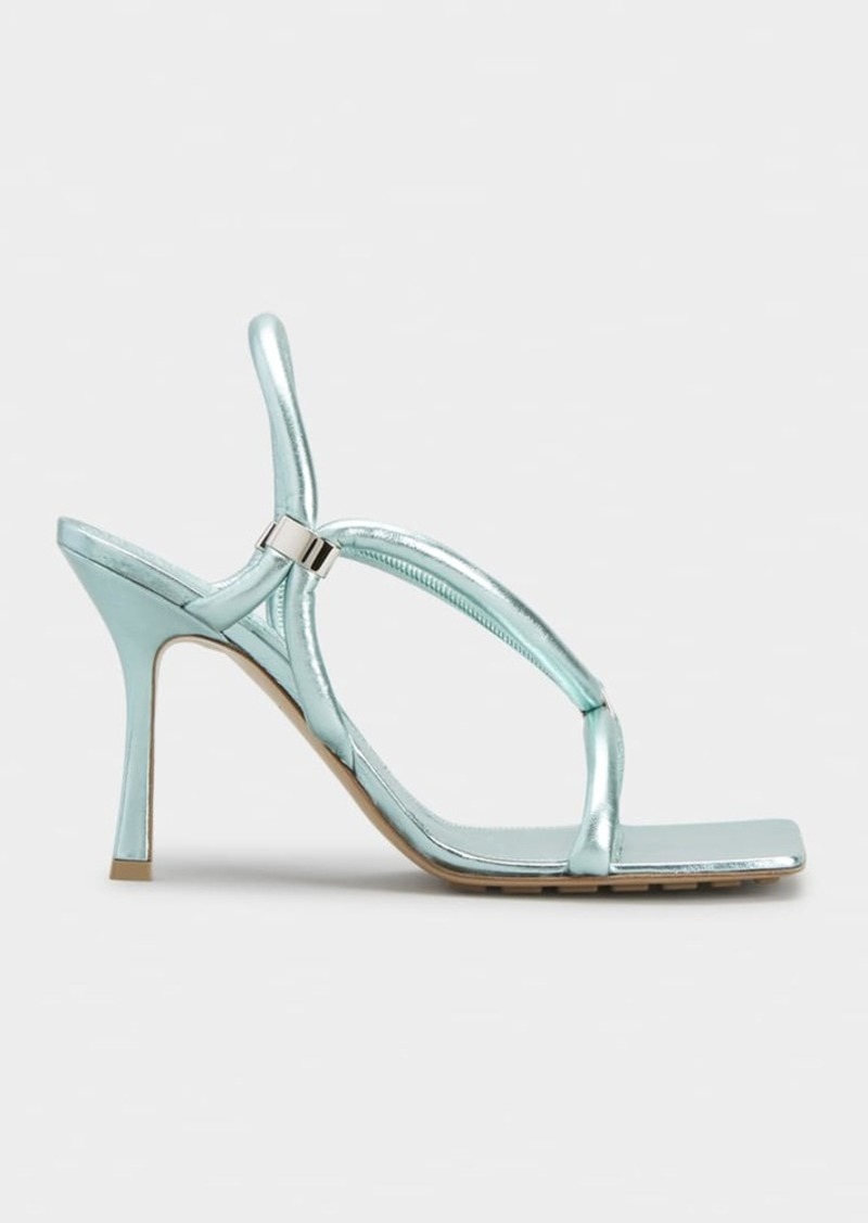 Bottega Veneta Stretch Metallic Leather Sandals