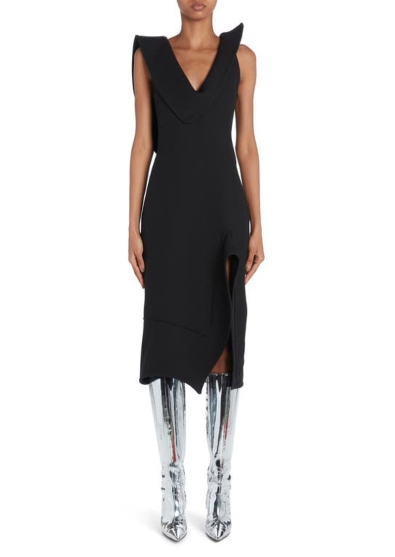 Bottega Veneta Structured Sleeveless Midi Dress