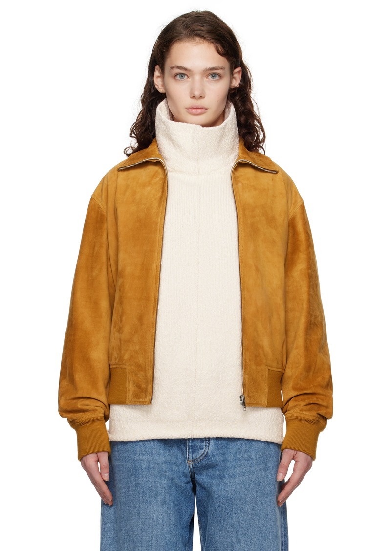 Bottega Veneta Tan Calfskin Suede Jacket