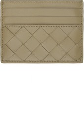 Bottega Veneta Taupe Credit Card Case