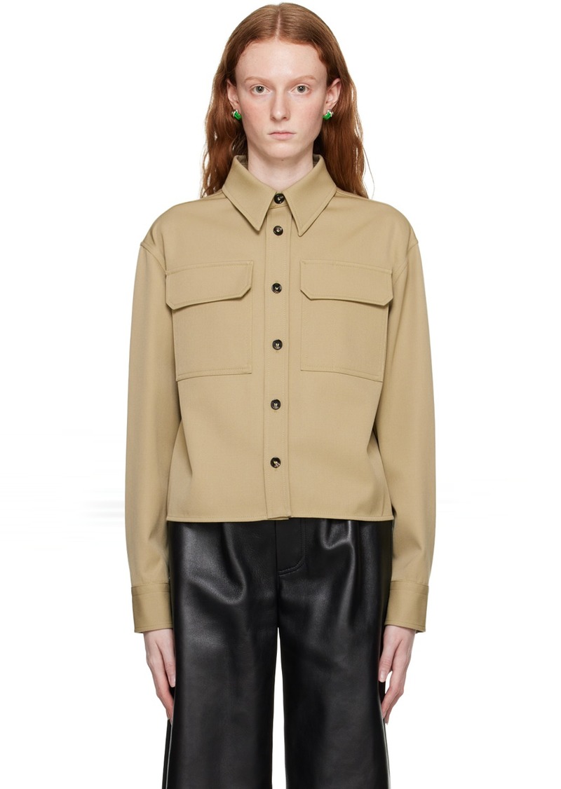 Bottega Veneta Taupe Flap Pocket Shirt