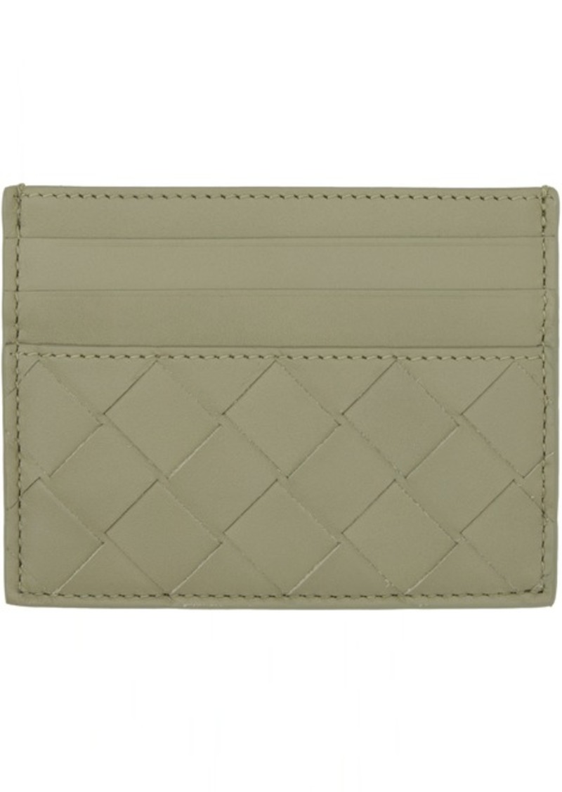 Bottega Veneta Taupe Intrecciato Card Holder