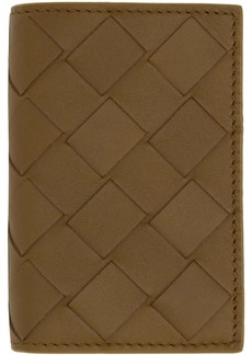 Bottega Veneta Taupe Tiny Trifold Wallet