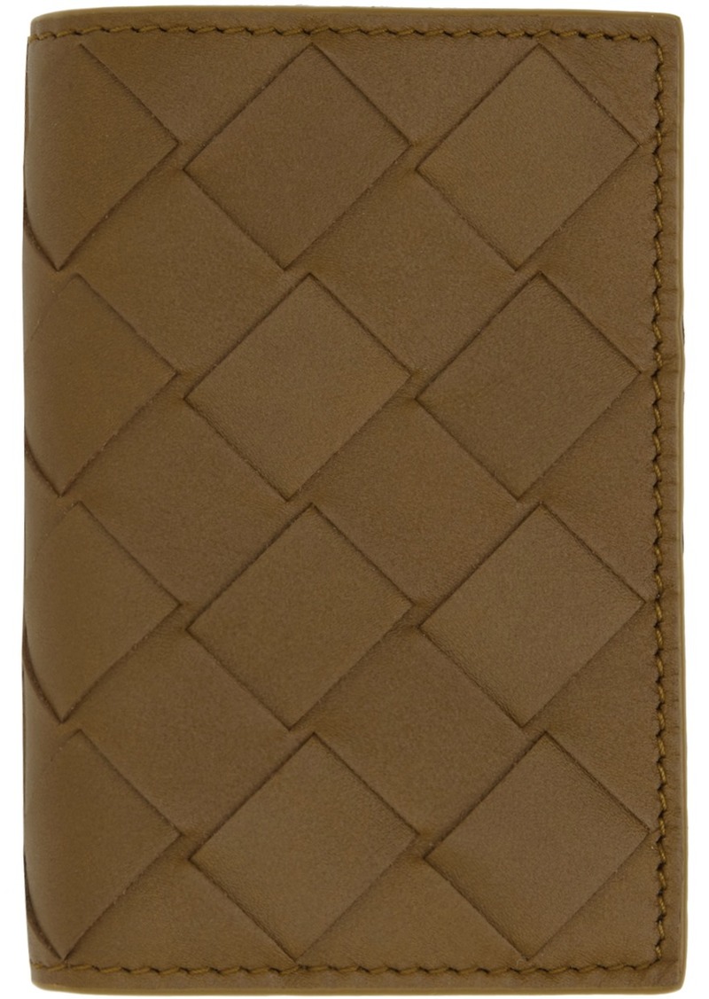 Bottega Veneta Taupe Tiny Trifold Wallet