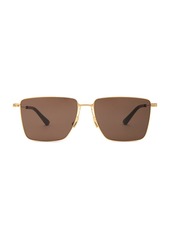 Bottega Veneta Thin Triangle Square Sunglasses