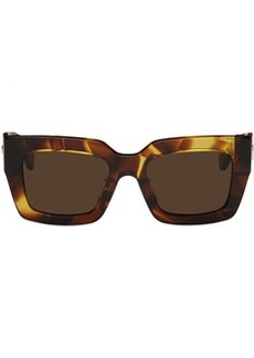 Bottega Veneta Tortoiseshell Classic Ribbon Squared Sunglasses