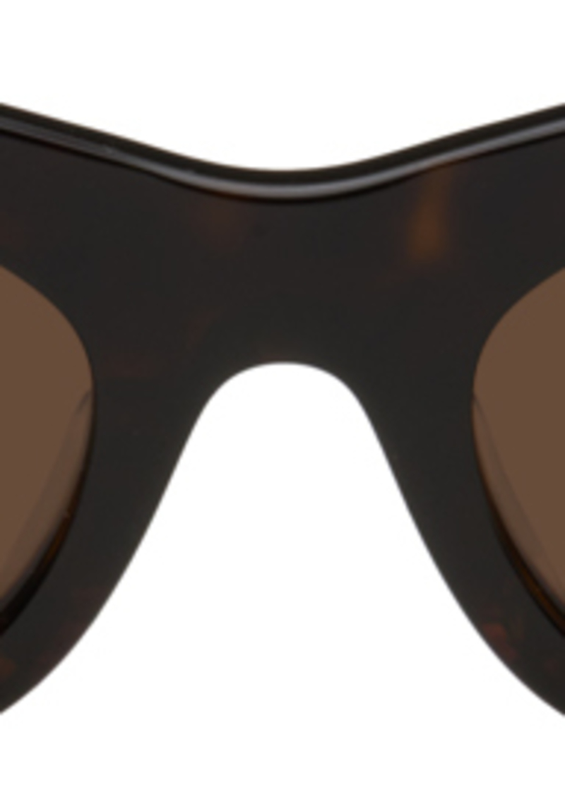 Bottega Veneta Tortoiseshell Oval Acetate Sunglasses