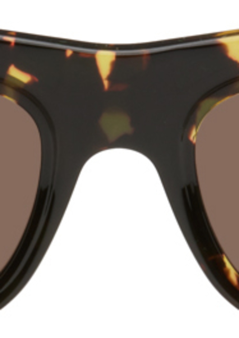 Bottega Veneta Tortoiseshell Oval Sunglasses